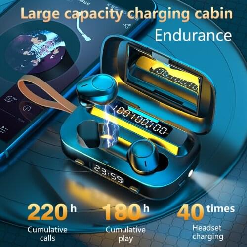 9D Noise Cancelling Bluetooth Earphone Sports Waterproof Wireless Headphones TWS Bluetooth Headset HD Call Bluetooth 5.1 Earbuds