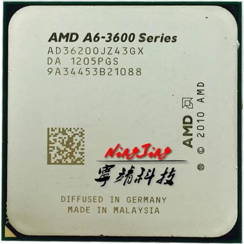 AMD A6-Series A6-3620 A6 3620 2.5 GHz Triple-Core CPU Processor AD3620OJZ43GX Socket FM1