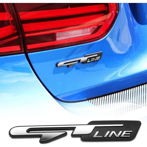 Car Emblem 3D Sticker GT Line Logo Letters Decals For VW jetta Golf POLO Passat Cruze HYUNDAI IX35 Solaris Skoda Opel Mokka