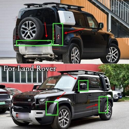 Car Accessories 9Pcs For Land Rover Defender 110 2020 2021 Exterior Body Decorative Trim Trunk Doorsill Protect Guard ABS