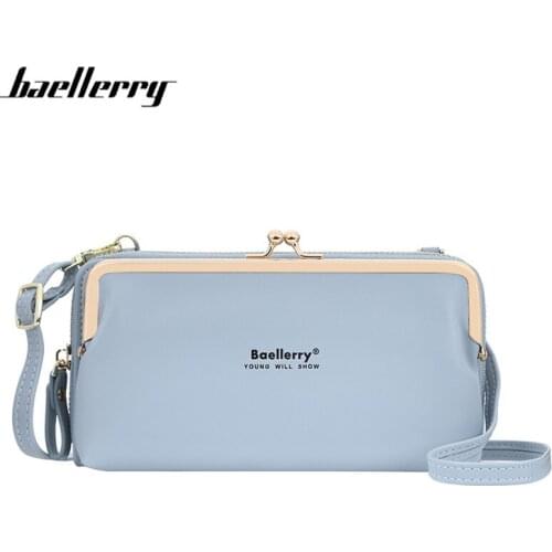 Baellerry Flip PU Leather Mobile Phone Wallet for Women Cover Case For Samsung Galaxy Phone Shoulder Bags carteras para mujer