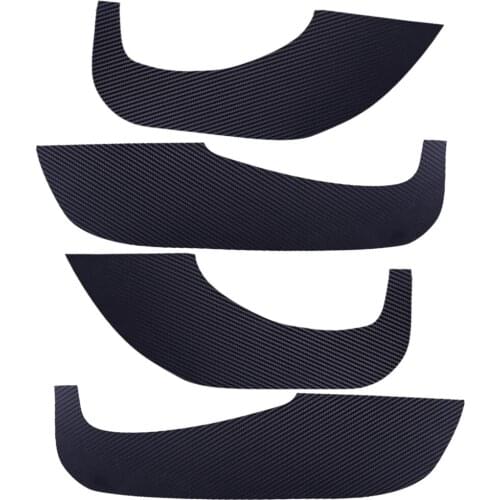 Beler 4pcs/Set Car Interior Door Anti-Kick Pad Cover Trim Fit for Kia Seltos 2020 2021 Carbon Fiber Texture PU Leather