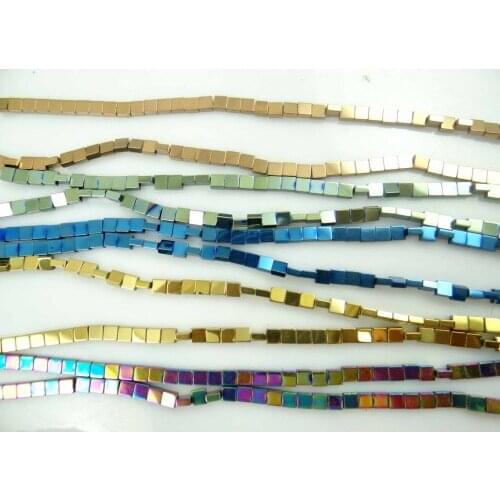 6*6mm Natural Quartz crystal Titanium Multicolored Hematite Gem cylinder Beads making jewelry 15'' H23