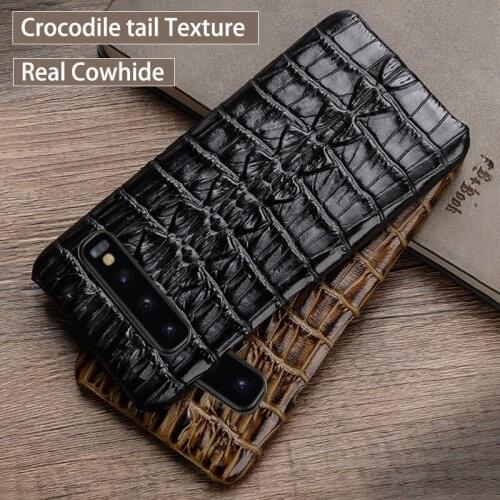 Phone Case For Samsung Galaxy A50 A70 S7 S8 S9 S10 Plus Note 8 9 10 Crocodile tail fin texture Case for A30 A40 A5 A7 A8 2017