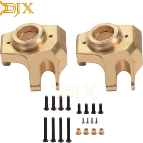 DJX 2PCS Brass Front Steering Knuckles for 1/10 RC Crawler Car Axial SCX10II 90046 Upgrade Parts Accessories