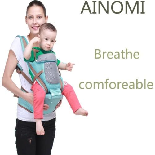 Breathable Multifunctional Breathable Kangaroos backpack Infant Sling Carrier Hip Seat Baby Carrier for All Seasons AINOMI