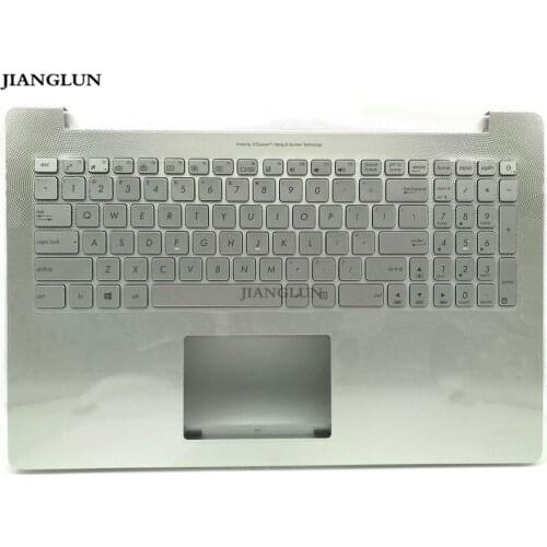 JIANGLUN Used For Asus UX501VW UX501JW Top Case Silver Palmrest with US keyboard without Touchpad
