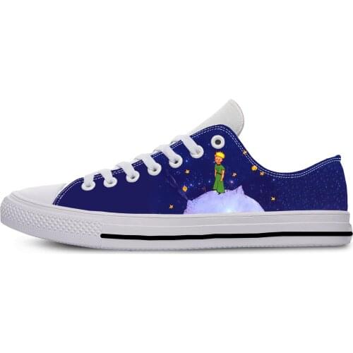 Hot Anime Cartoon Little Prince Cute Fashion Funny Casual Cloth Shoes Low Top Lightweight Breathable 3D Print Men Women Sneakers