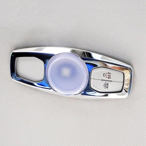 Stainless steel reading lamp cover roof lights decorationsticker For Ford Focus 3 4 MK3 MK4 2012-2015 auto accessories