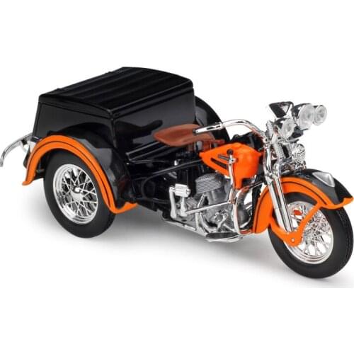 Locomotive Motorcycle Simulation Three-wheeled Motorbike Model 1:18 Harley 1947 SERVI-CAR Collection Ornaments Toys Boys Gifts