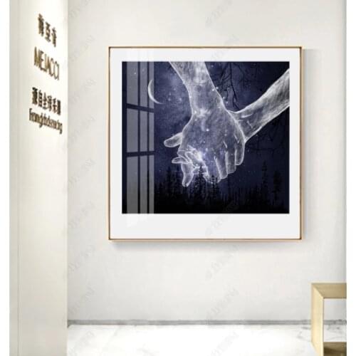 Lovers Holding Hands Graffiti Art Canvas Posters And Prints Abstract Street Art Paintings On the Wall Art Pictures Home Decor