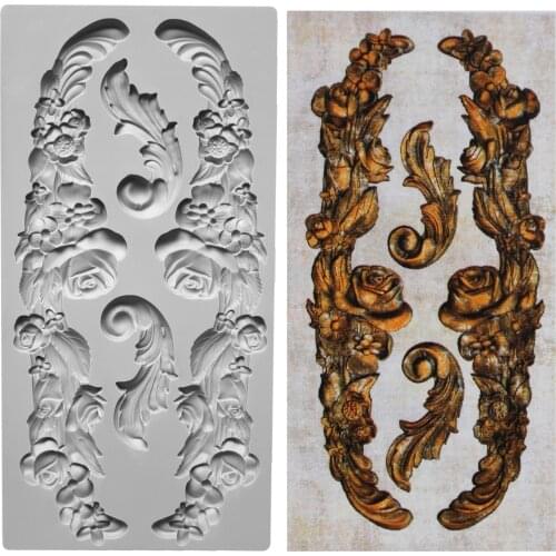 Delicate Floral Strands Silicone Mold Fondant Cakes Decorating Mould Sugarcraft Chocolate Baking Tools For Cakes Gumpaste Form