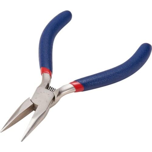 Jewelry Pliers Stainless Steel Short Chain-Nose Pliers Jewelry Making Tools 125x53mm