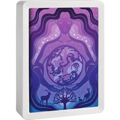 Mothers Day Gift New Novelty Night Light Fairy Atmospher Led Lamp 3D Paper Laser Cut Box Living Room Art Decoration USB Power