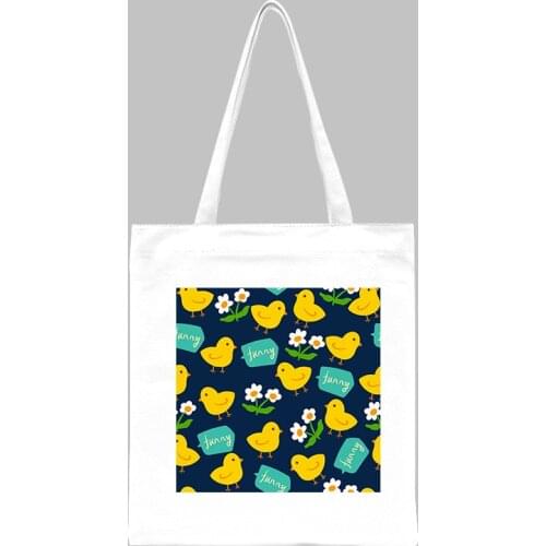 Womens Simple Canvas Handbag Shoulder Bag Printing Shopping Bag Lady Handbag High Capacity Eco Reusable Tote Shopper Bags