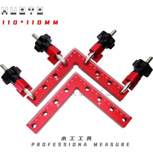 Woodworking Adjustable Corner Clamping Ruler Aluminium Right Angle Clamps for choose L-Shaped Auxiliary Fixture Positioner Clip