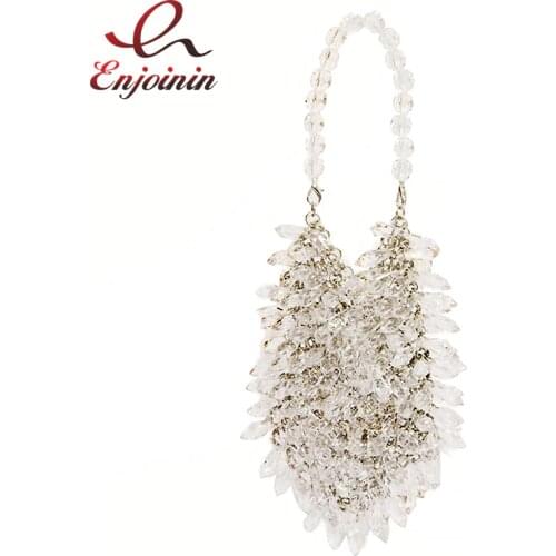 Luxury Beaded Rhinestone Fashion Women Party Purses and Handbags Clutch Bag Shoulder Bag New Female Crossbody Bag Evening Bag