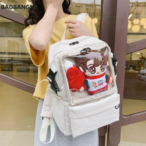 Backpack Clear School Bag Kids Bags Teenager Black Fashion Laptop Women Bookbags to Girl Backpacks Transparent for Girls Female