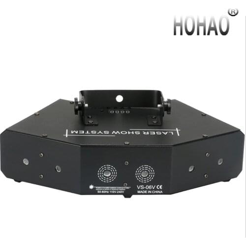 Best-Selling Pattern Effect RGB 6 Eyes Laser Stage Plus Smoke Best Effect DJ Club Entertainment Light Disco Ball