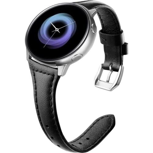 Narrow Band for Samsung Galaxy Watch 3 Strap 45mm Leather Bracelet for Samsung Galaxy Watch 46mm/Gear S3 22mm width Wristband