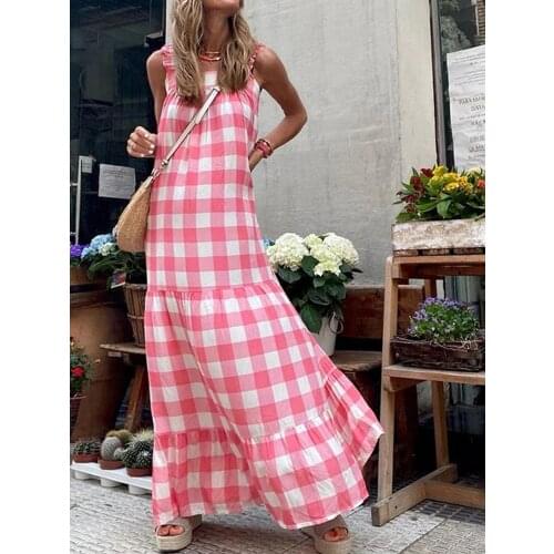 VIEUNSTA Pink Summer Dresses