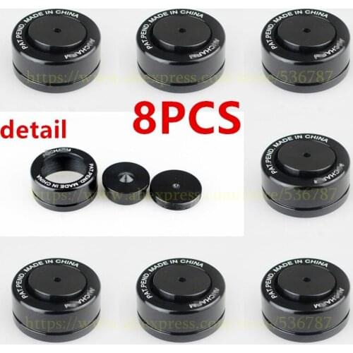 High quality 8pcs 39mm Shock-absorbing Isolation Stand Feet Aluminium Speaker Spike Pad Adjustable Damping Nail #1