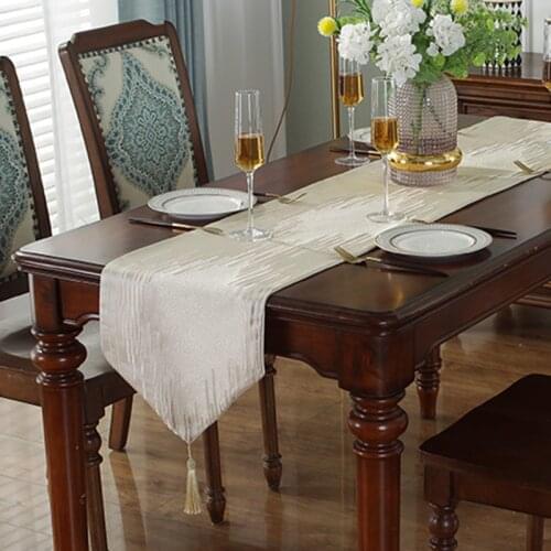 High precision jacquard table runner American luxury living room table decoration