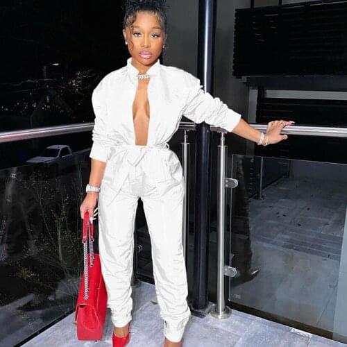 Gothic Streetwear Two Piece Outfits for Women V-neck Cardigan Top and Pants Sweat Suits Fashion Sexy 2 Piece Set Matching Sets