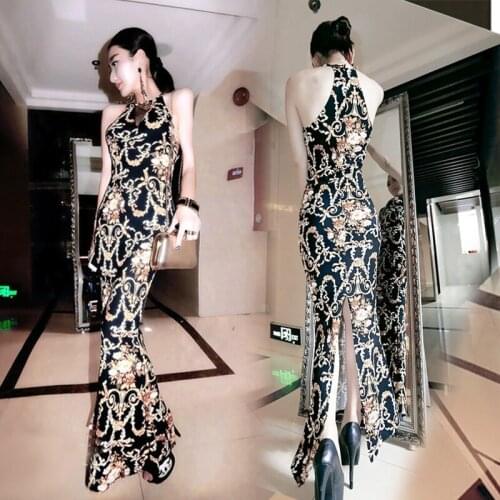 Club long dresses Womens Clothing halter off shoulder Female fashion summer sexy temperament bodycon dress vetement femme new