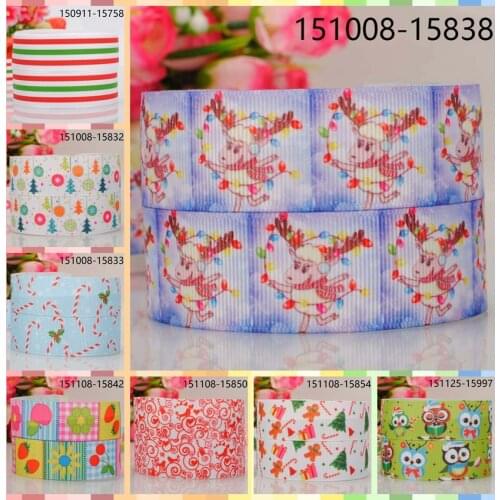 10yards -different sizes -Merry Christmas pattern ribbon printed Grosgrain cartoon ribbon