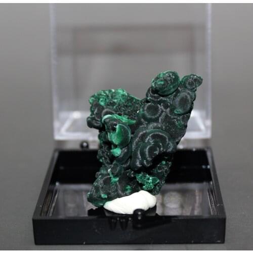 100% Natural velvet aperture malachite mineral specimen crystal Stones and crystals Healing crystal box size 5.2 cm