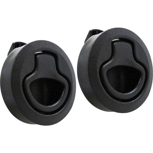 2pcs 2' Round Locking Flush Pull Latch Hatch Lift Key Marine Boat Door Deck