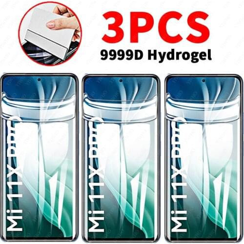 3PCS Screen Protector For Xiaomi Mi 11x Full Cover soft Hydrogel Film For Xiamo Mi 11xPro 11 X Pro HD Clear xiaomi11x Pro mi11x