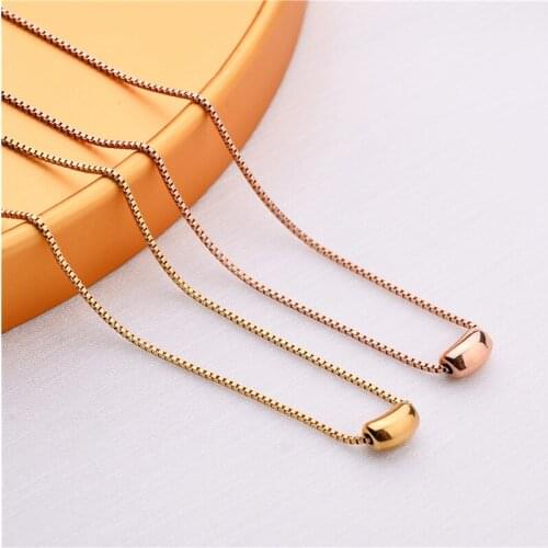 316LStainless Steel Geometry Dainty Initial Necklace Titanium Choker Collares Necklace For Women Pendant Jewelry Gift Collier