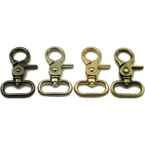 4 Pcs 2.5cm Metal Tongs Hook Buckle DIY Craft Keychain Leather Bags Suitcases Hang Fastener Clasp Hardware Sewing Accessories