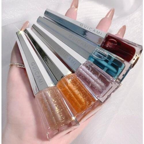 5-color Water Gloss Lip Glaze Shimmer Glitter Mirror Moisturizing Nourishing Plump Lips Lipstick Lip Care Make-up Cosmetic TSLM1