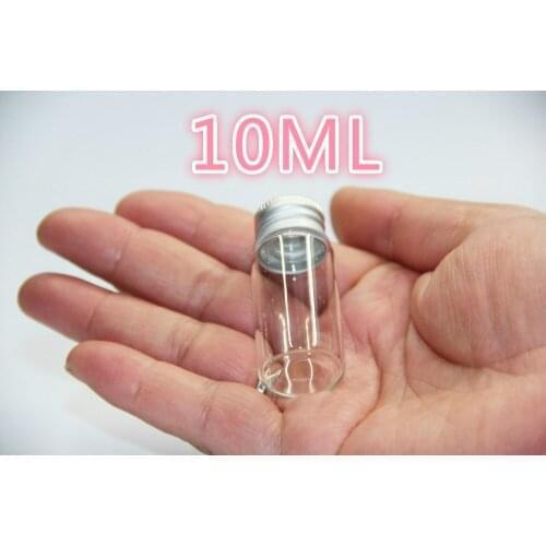 500PCS 22*50mm 10ml Clear Glass Bottles Vials Jars with Screw Cap DIY Wedding Home Decor Glass Storage Jars Bottles Containers