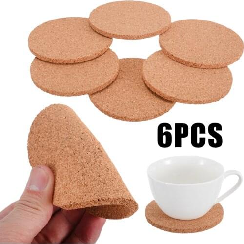 Mayitr 6Pcs Round Coasters Coffee Tea Cup Placemat Dining Table Pads Drink Coaster Diameter 9cm for Table Decor Placement