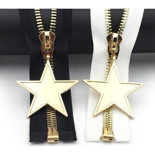 8# 100% Pure Copper Brass Metal Zipper 2pcs 70cm 80cm 100cm 110cm For Sewing DIY Fashion Bags Jacket Clothes Accessories