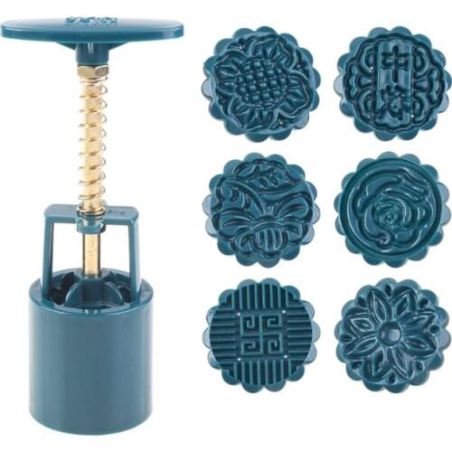 896A Moon Cake Mould Mid Autumn Festival Cookie Cutter Flower Cake Moon Stamps Gift
