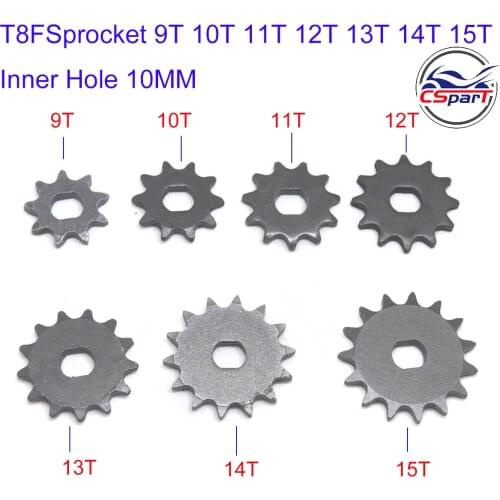 9 10 11 12 13 14 15 Tooth 9T 10T 11T 12T 13T 14T 15T T8F Sprocket 10MM For Razor EVO IZIP 500W 1000W Electric Scooter