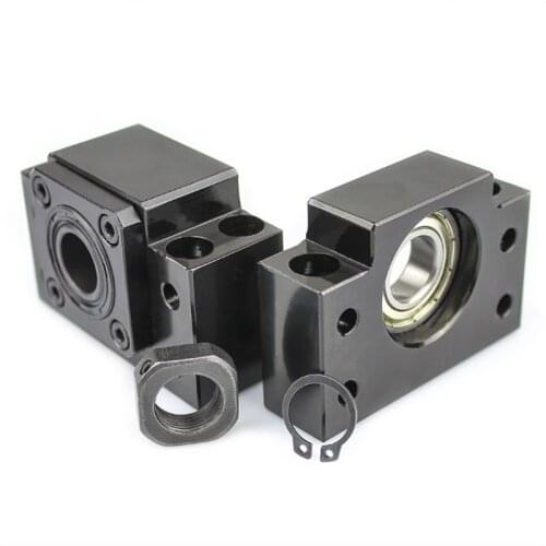 BK BF 12 Set Ballscrew End Support BK15 BF15 FK15 FF15 EK15 EF15 20 for SFU2005 2010 Fixed Side With Angular Contact Bearing cnc