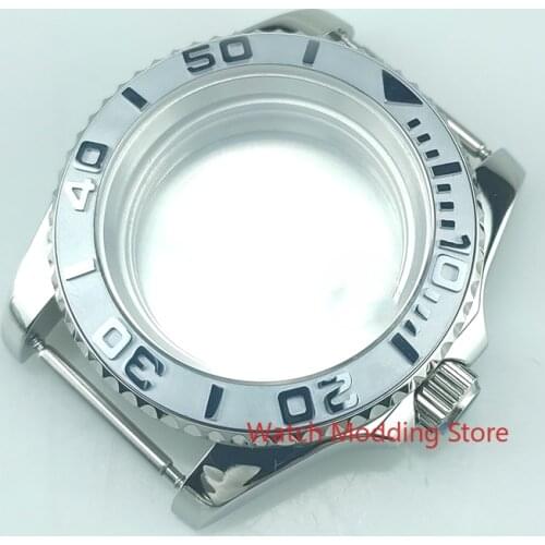 HQ 10ATM WR 40mm Sapphire Crystal Watch Case Mods For ETA2836 Miyota8215 Mov't Yacht Master Style Mens Watch