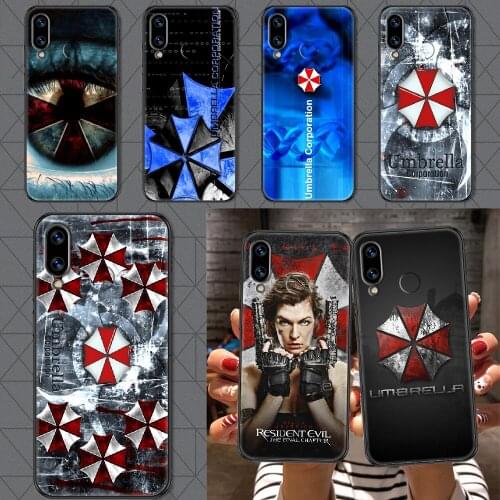 Umbrella corporation Phone case For Huawei Honor 6 7 8 9 10 10i 20 A C X Lite Pro Play black 3D funda pretty waterproof luxury