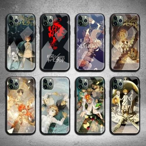 Promised Neverland Poster Phone Case Tempered Glass For iPhone 12 pro max mini 11 Pro XR XS MAX 8 X 7 6S 6 Plus SE 2020 case