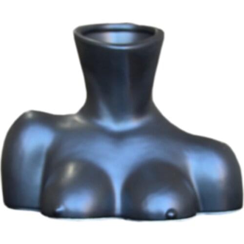Human Body Bust Ceramic Vase Body Shape Art Chest Flower Pot Decoration Decoration Home Decoration Desktop Art Decoration