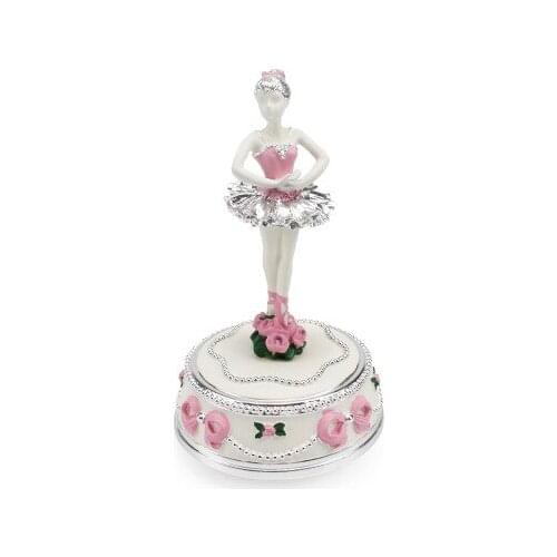 Ballet Dance Girl Music Box Exquisite Fashion Gold Plated Quality Gift Ballerina Rotating Musical Box Birthday Home Decoration