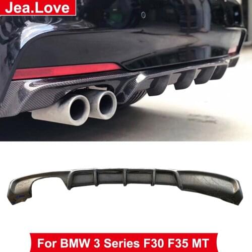 MP Style Real Carbon Fiber Rear Bumper Lip Spoiler Diffuser Car Body Styling Part For BMW 3 Series F30 F35 320i 328i MT 2012-18