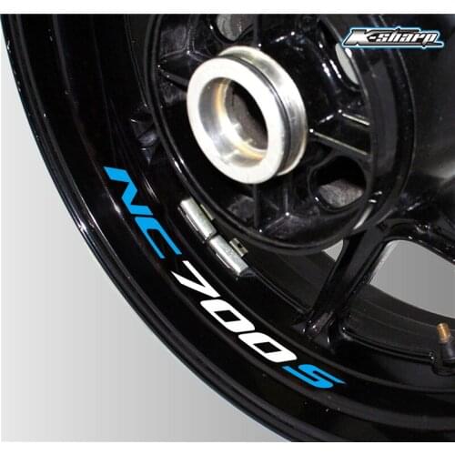For Honda NC700S nc 700s New Motorcycle tire reflective sticker creative wheel rim logo decal moto Decorative accessories