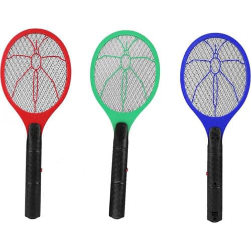 Fly Swatter Electric 3-Layers Mesh Pest Repeller Bug Zapper Racket Wireless Long Handle Battery Powered